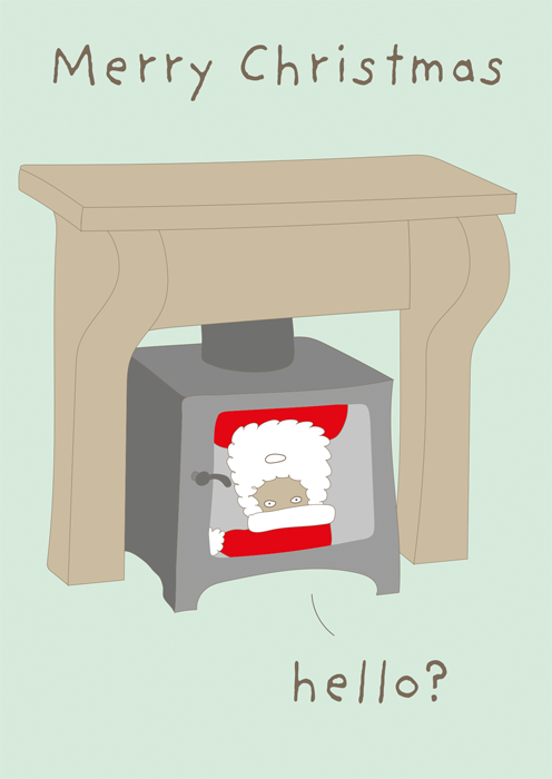 Santa Log Burner