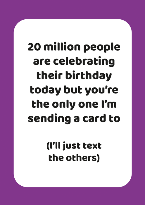 20 million people