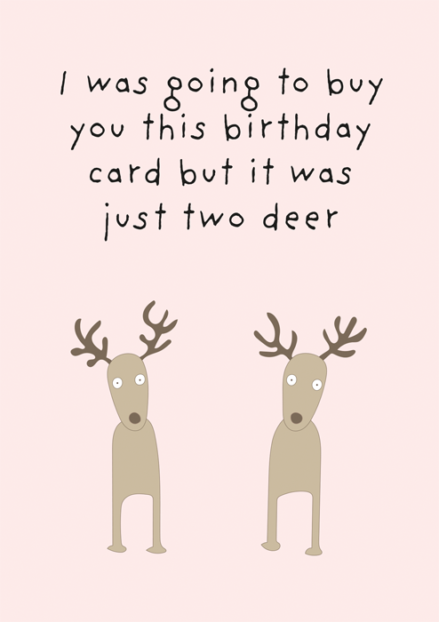 Birthday two deer