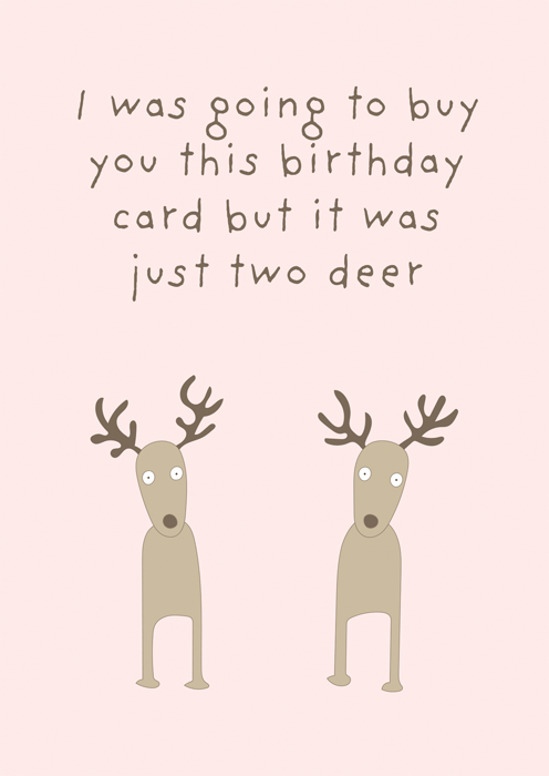 Birthday two deer
