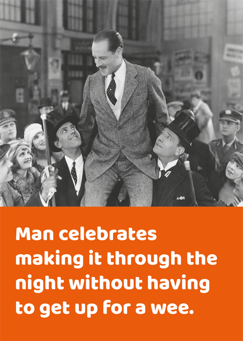 Man celebrates