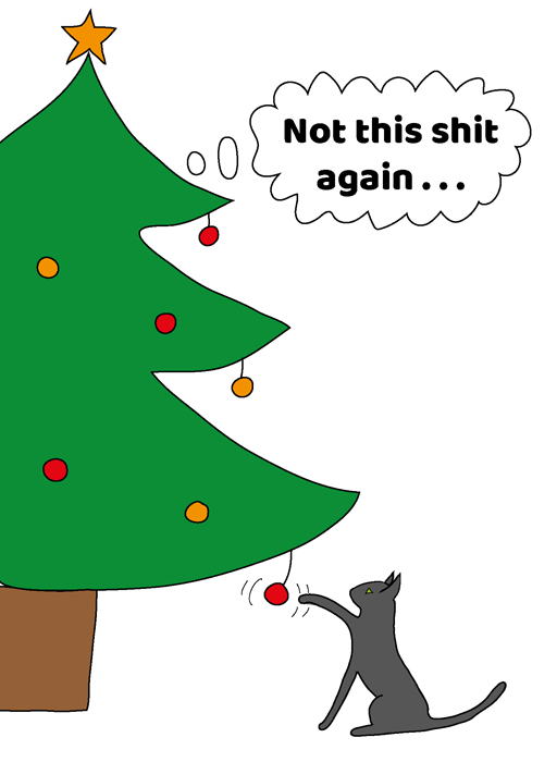 Christmas Tree and the Cat